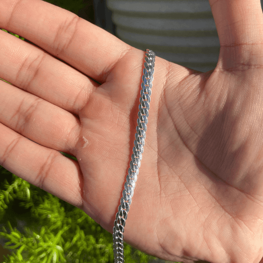 Srebrna bransoletka z Węgier próby 925 z cyrkonią 6mm