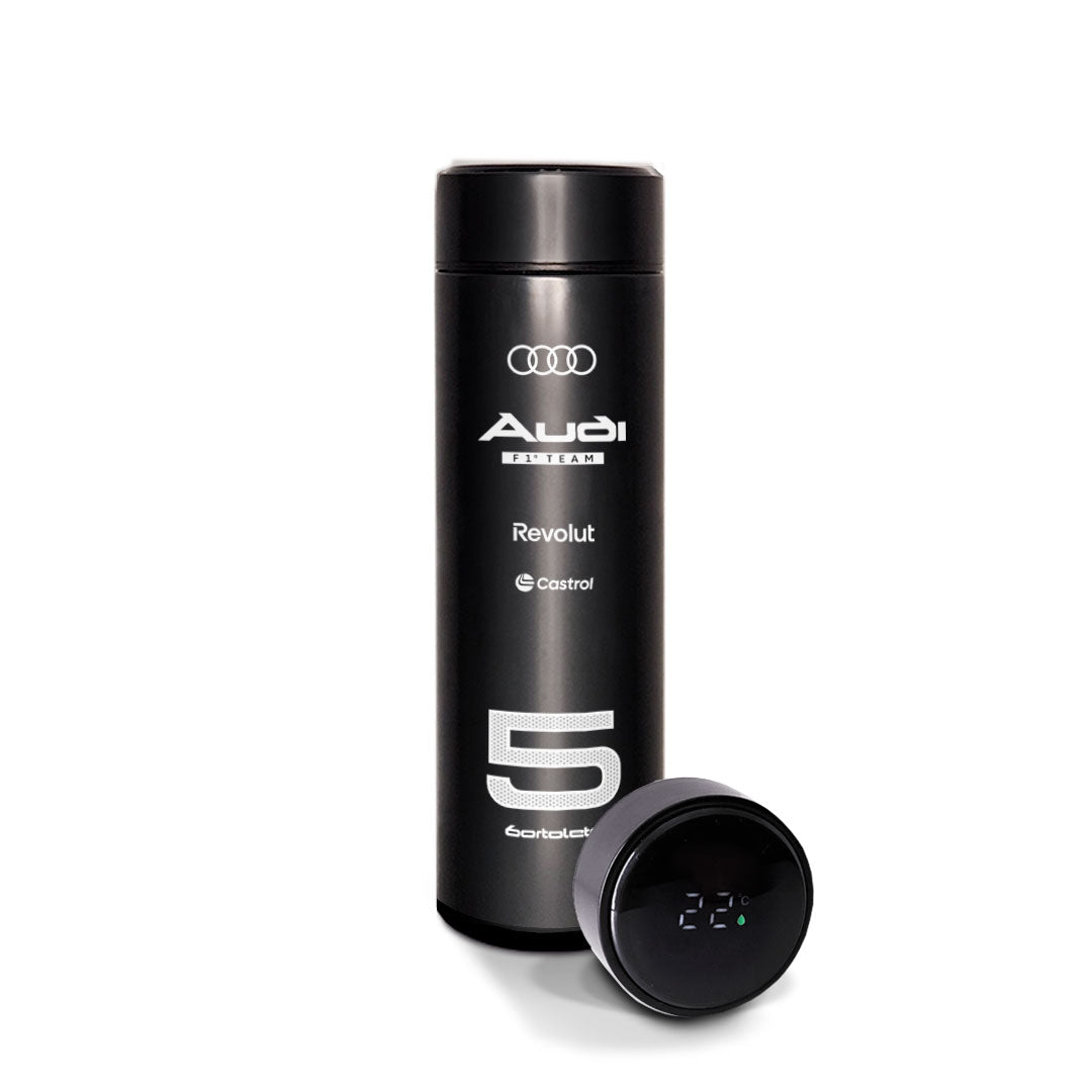 Garrafa Térmica Audi Bortoleto Preta Arte Branca