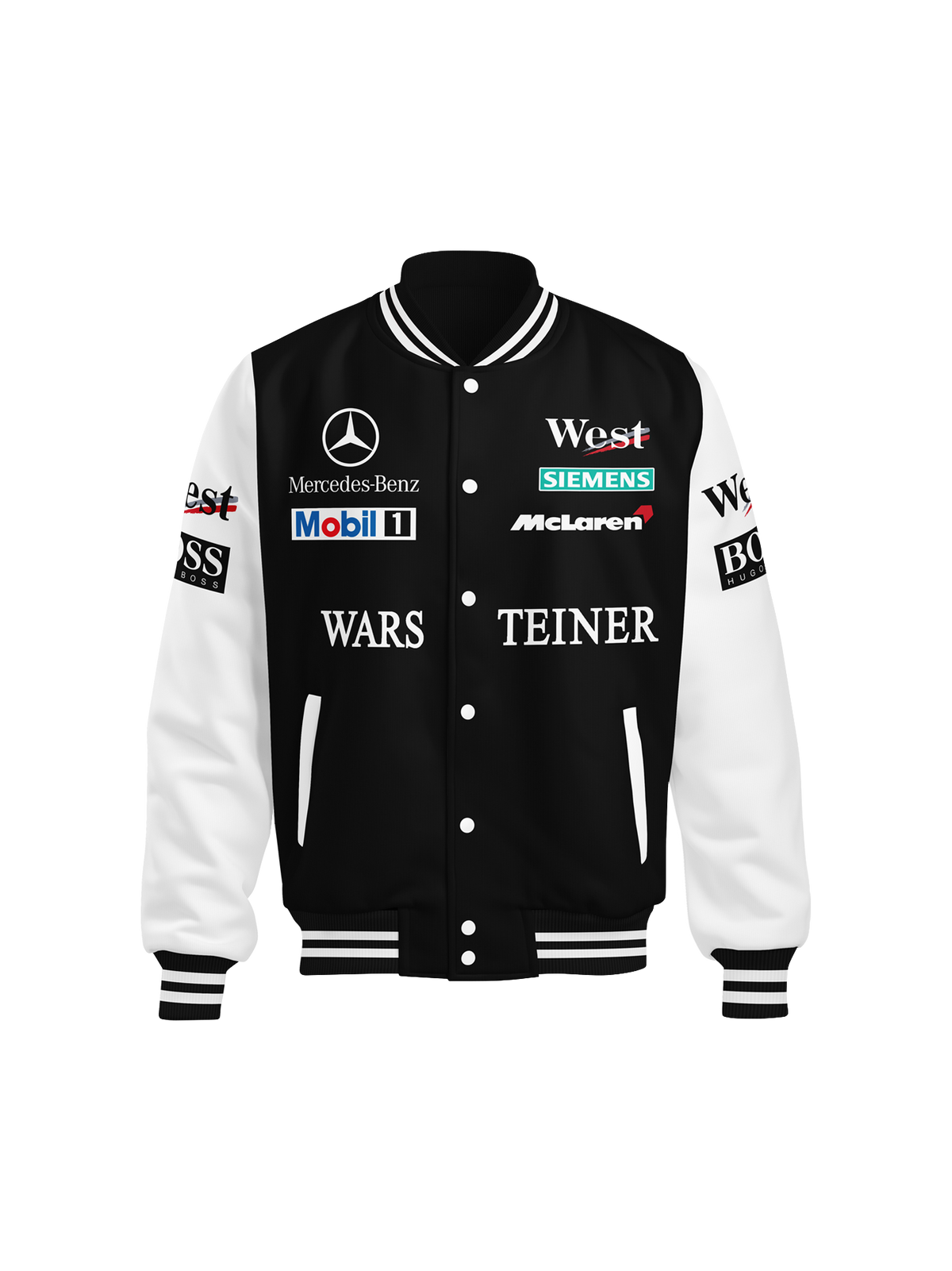 Jaqueta Mclaren West Mercedes Retrô