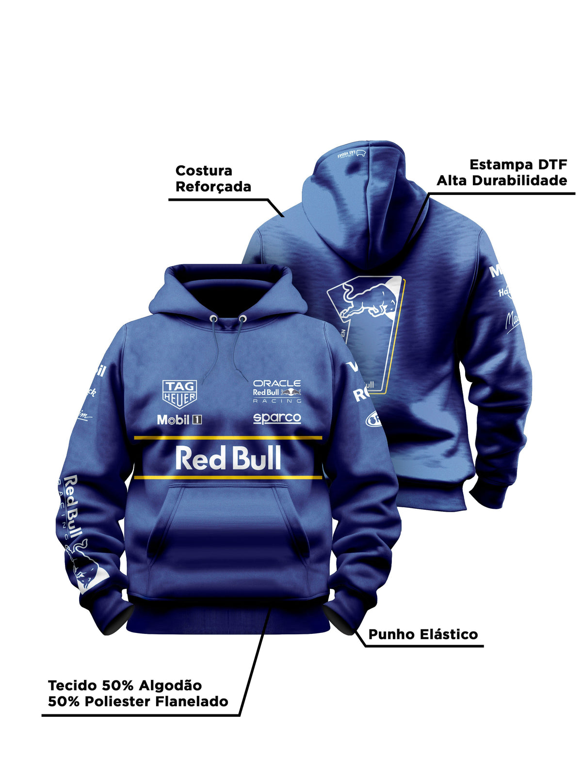 Moletom Canguru Red Bull Verstappen Las Vegas 2025