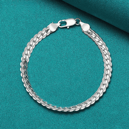 925 Silver Hungary Bracelet with 6mm Zirconia
