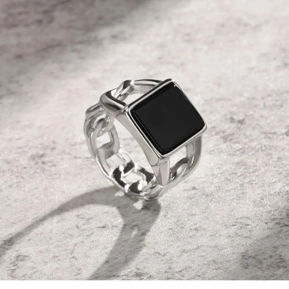 Bague chaîne italienne pour homme