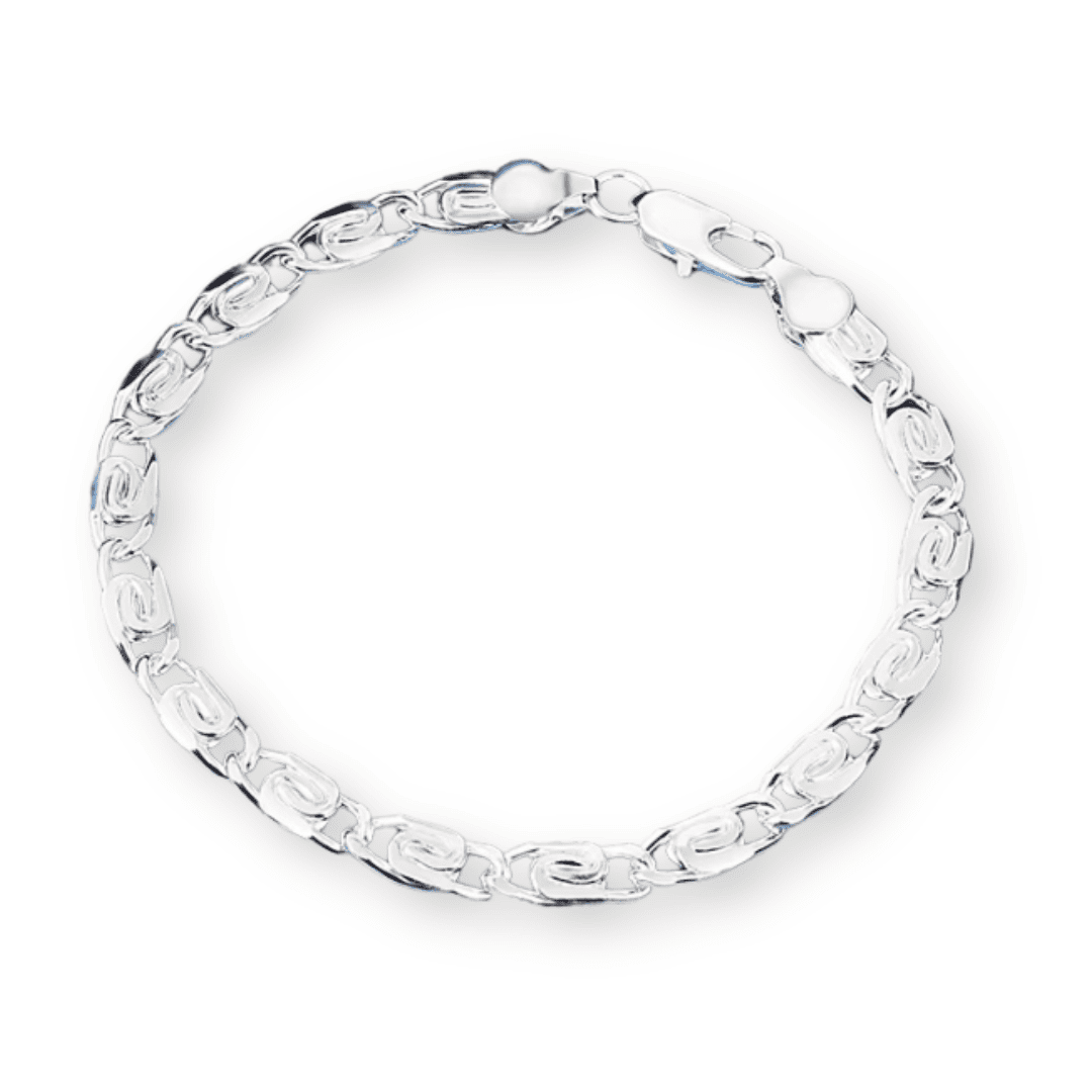 925er Silber Belgien Geometrisches Ziron-Armband