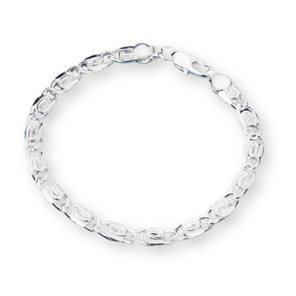 925er Silber Belgien Geometrisches Ziron-Armband