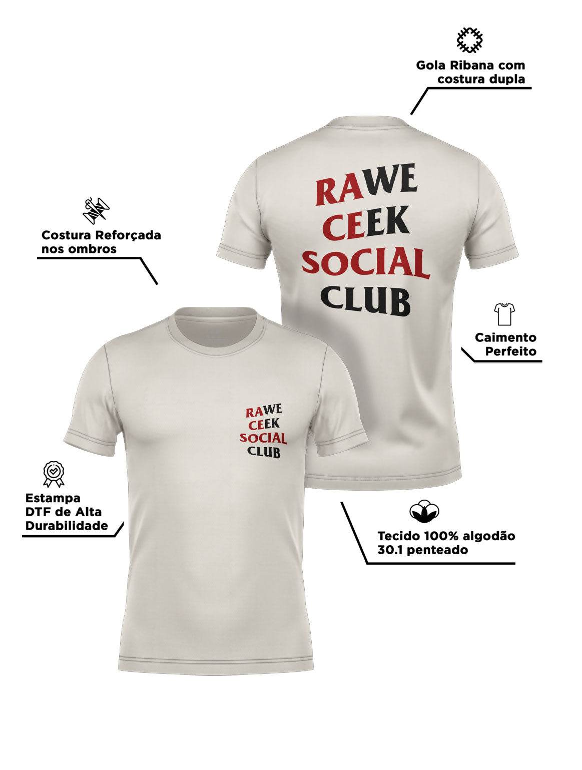 Camiseta Race Week Social Club Off White