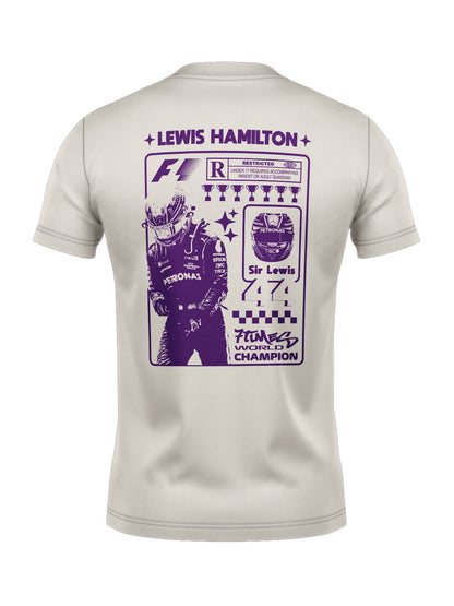 Camiseta RaioX Lewis Hamilton Off White Algodão