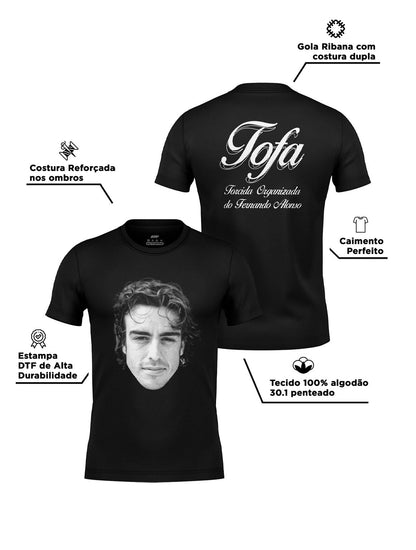 Camiseta Tofa Torcida Organizada do Fernando Alonso 100% Algodão