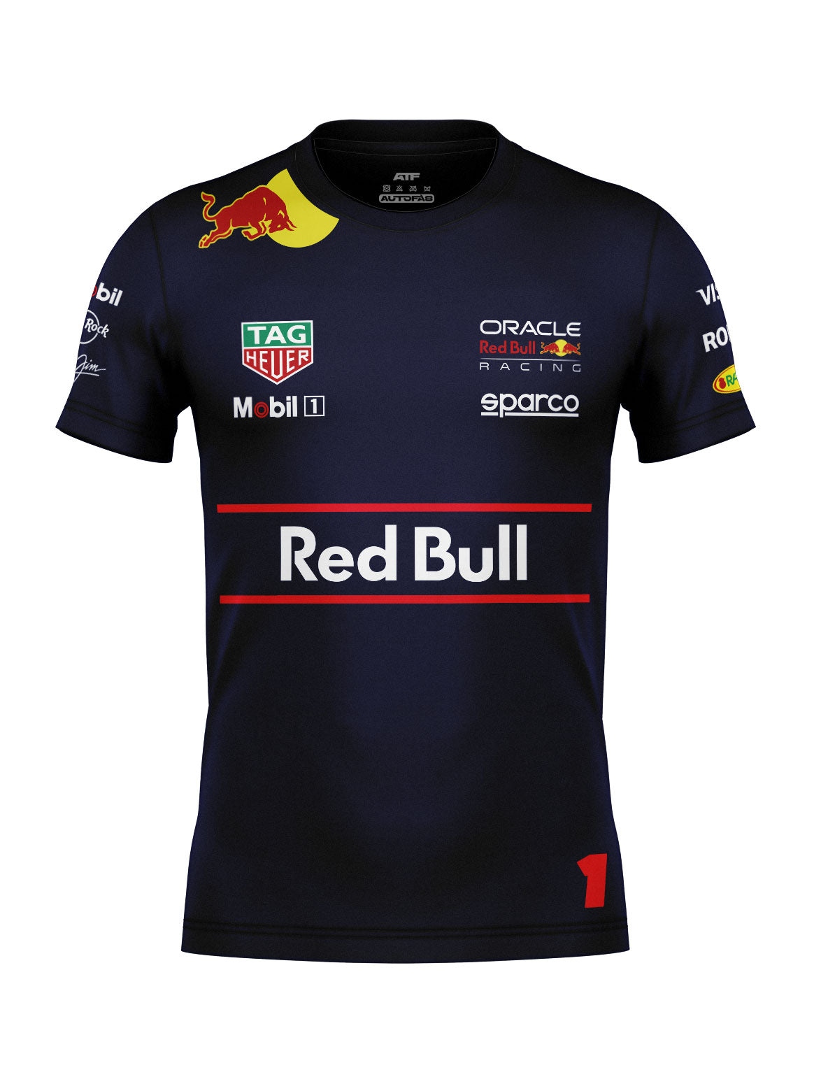 Camiseta Algodão Red Bull Max Verstappen Azul Marinho 2025