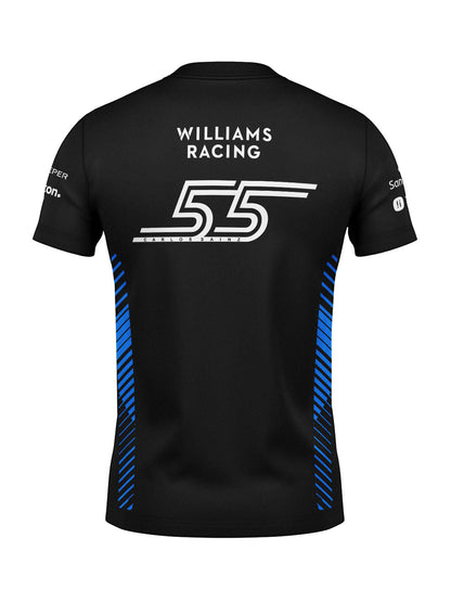 Camiseta Algodão Williams Carlos Sainz Preto 2025