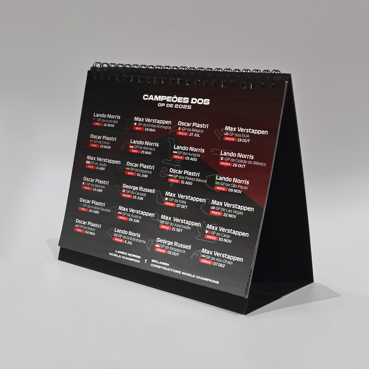 Calendário Personalizado Formula 1 2026