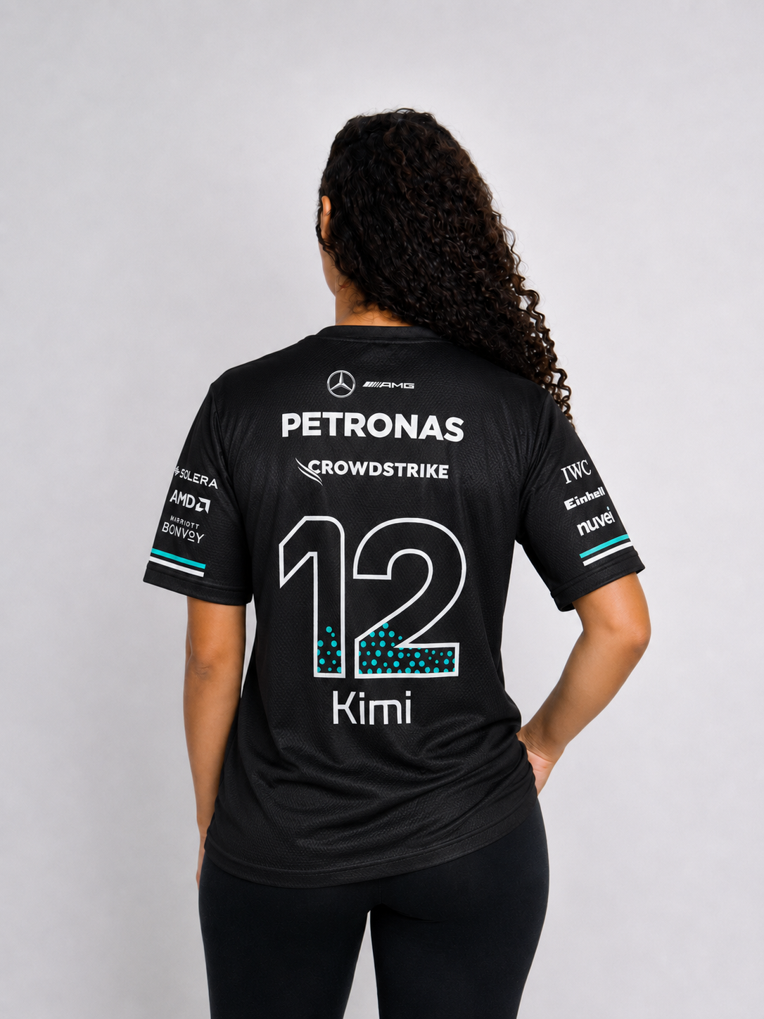 Camiseta Dryfit Mercedes Kimi Antonelli Preto 2026