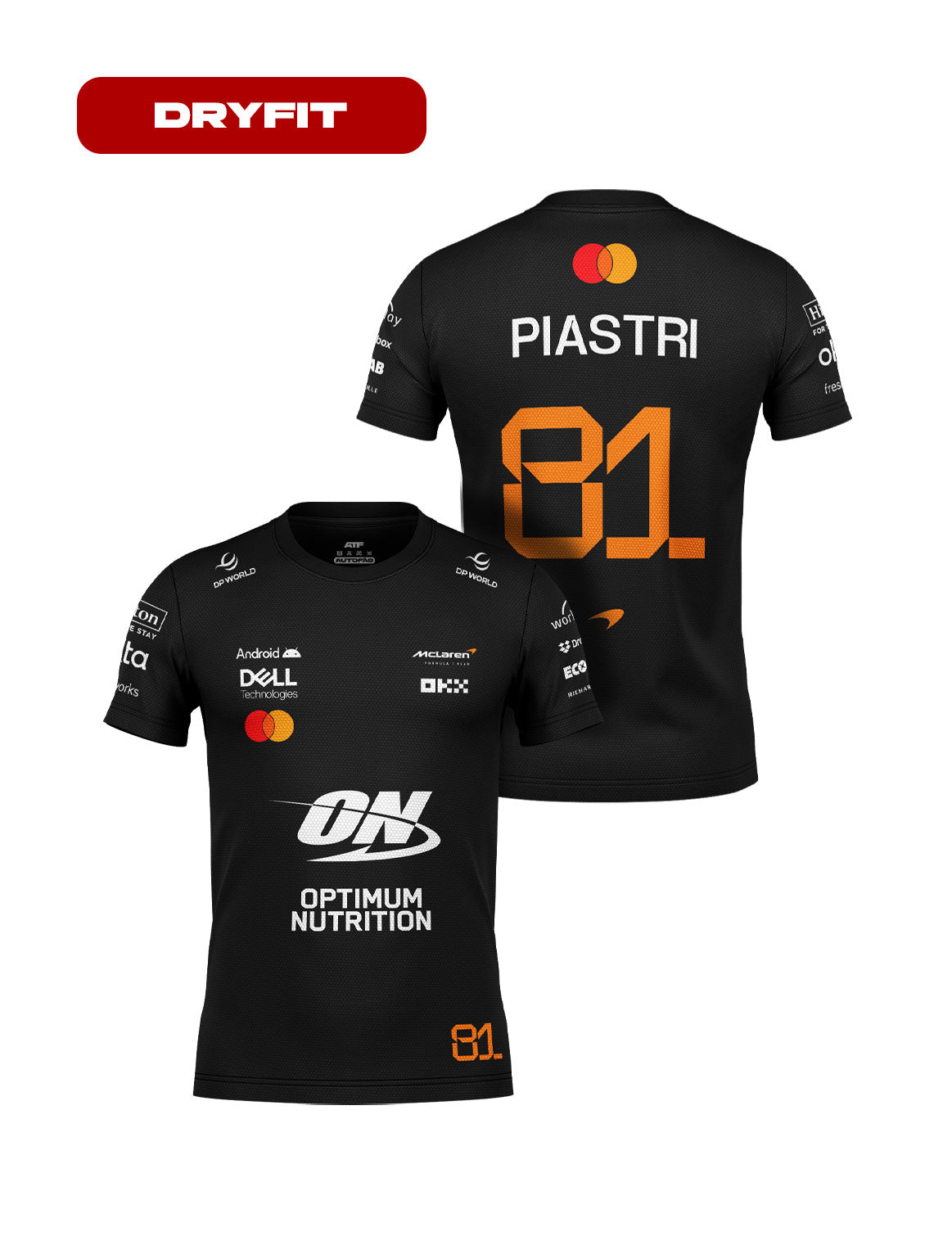 Camiseta Dryfit Oscar Piastri Mclaren F1 2026