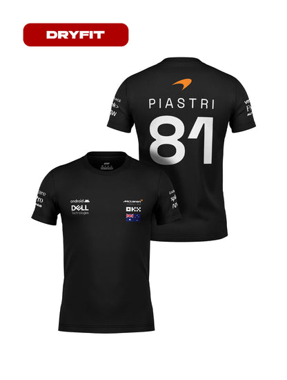 Camiseta DryFit Oscar Piastri Mclaren 2024 Preta