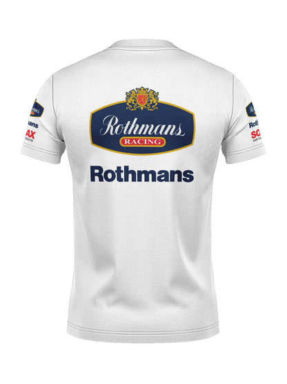 Camiseta DryFit Williams Retrô Rothmans Racing Branco