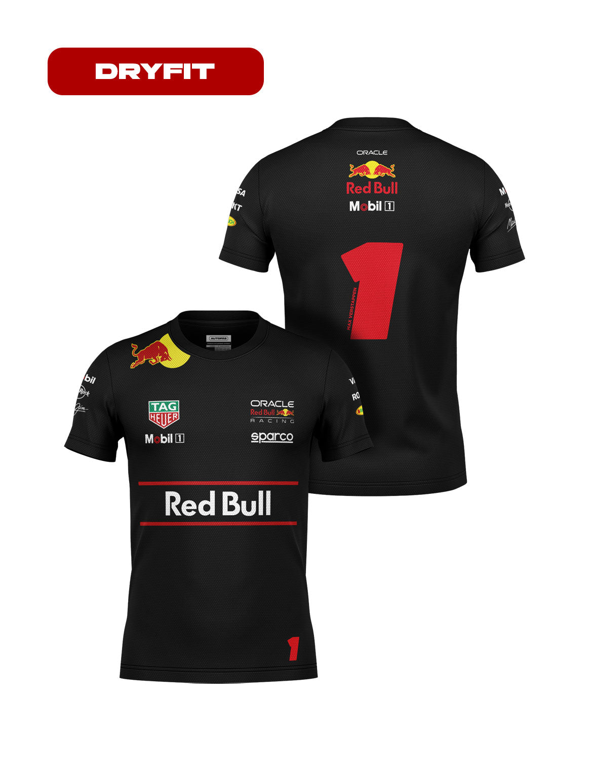 Camiseta Dryfit Red Bull Max Verstappen Preto 2025