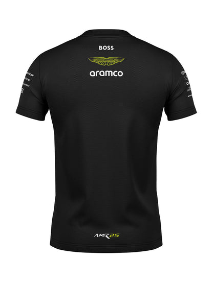 Camiseta Dryfit Aston Martin Equipe Preto 2025