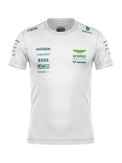 Camiseta Dryfit Aston Martin Equipe Branco 2025