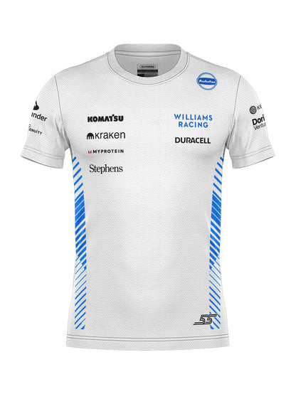 Camiseta Dryfit Williams Alex Albon Branco 2025