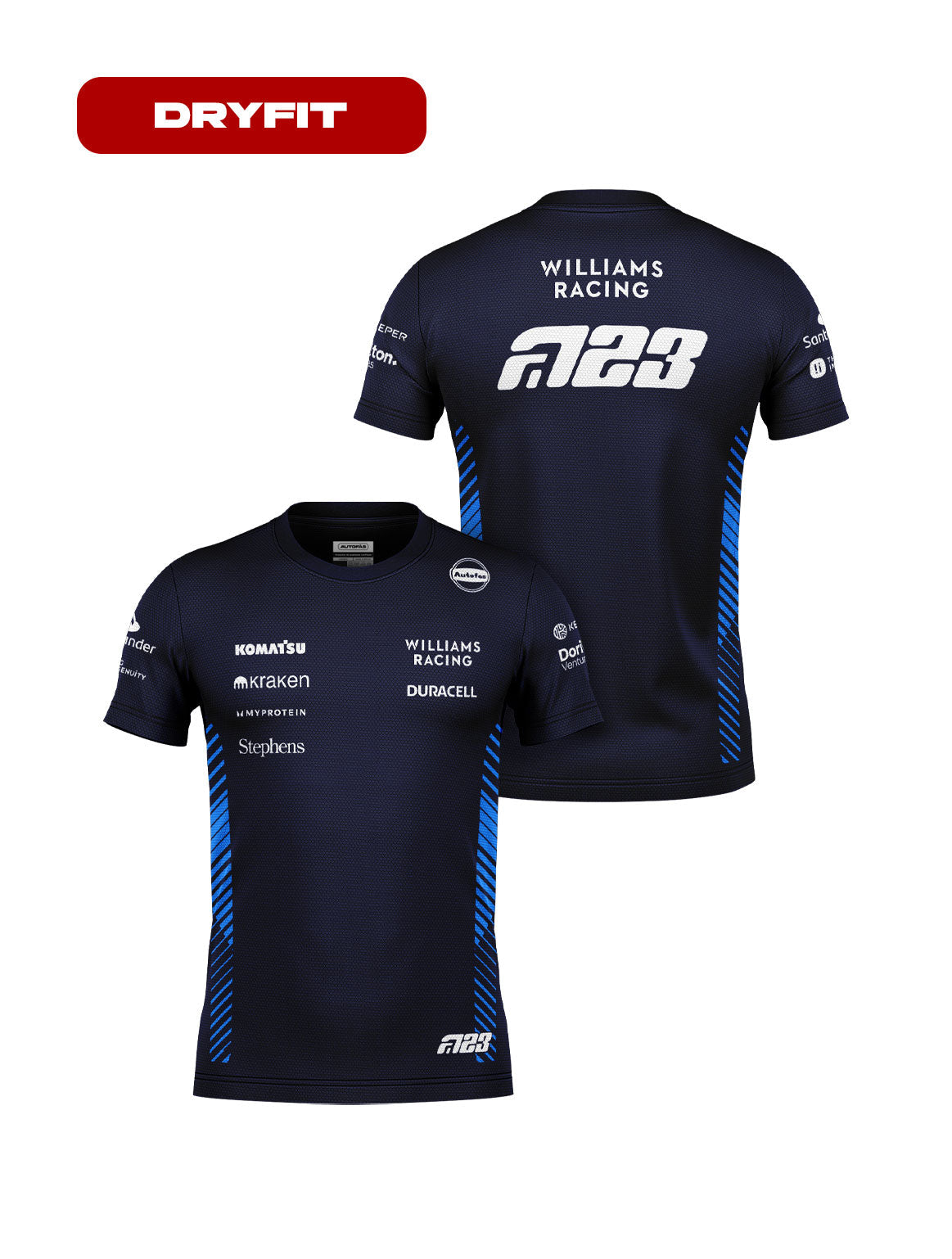 Camiseta Dryfit Williams Alex Albon Azul Marinho 2025