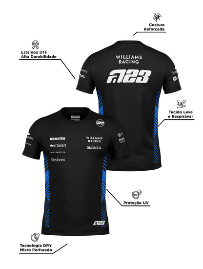 Camiseta Dryfit Williams Alex Albon Preto 2025