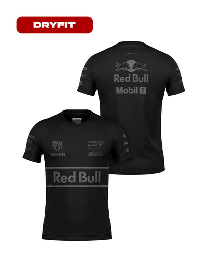 Camiseta Dryfit RedBul Equipe All Black Preto