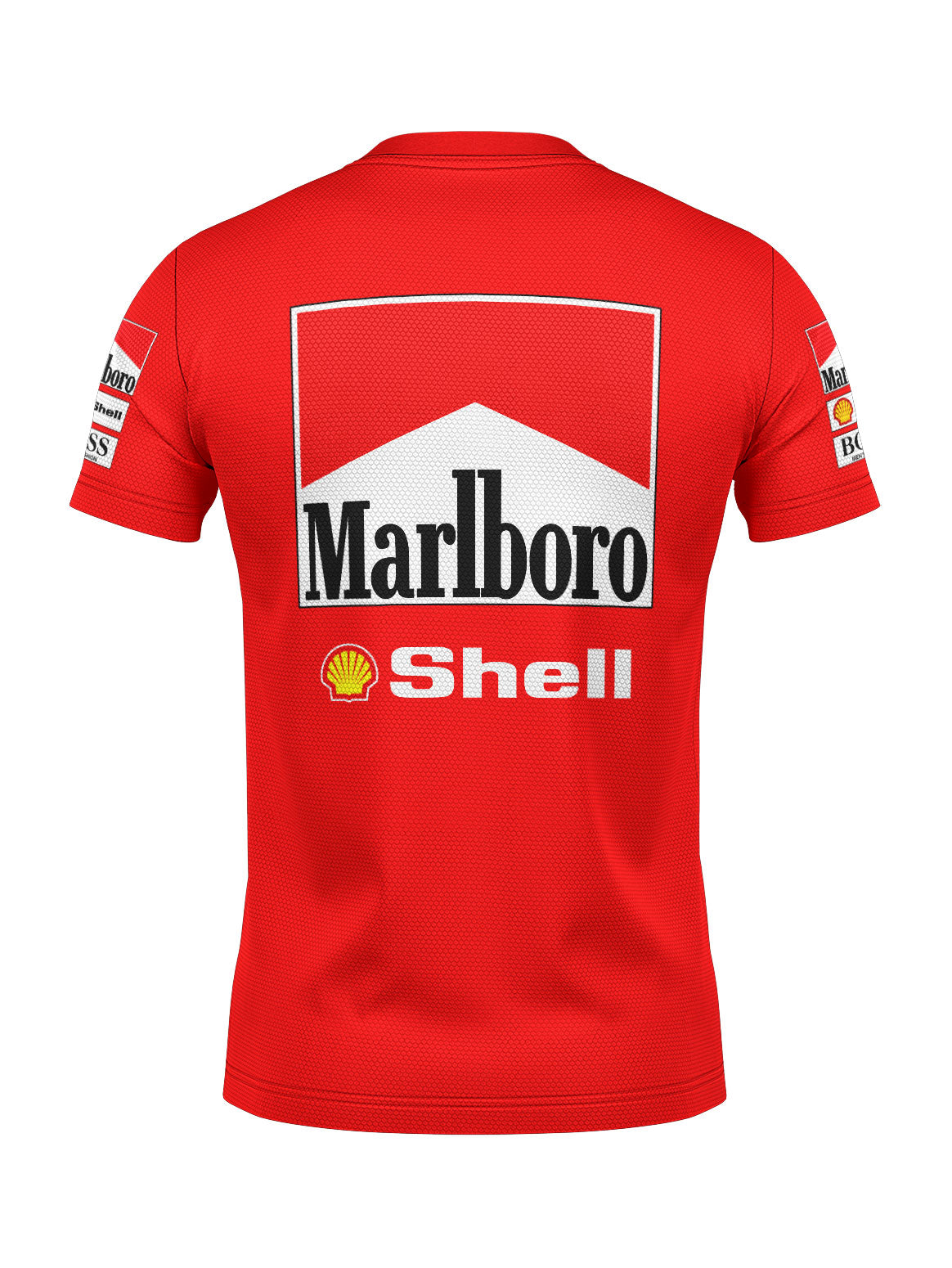 Camiseta Dryfit McLaren Marlboro Vermelho Retrô