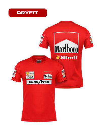 Camiseta Dryfit McLaren Marlboro Vermelho Retrô OB