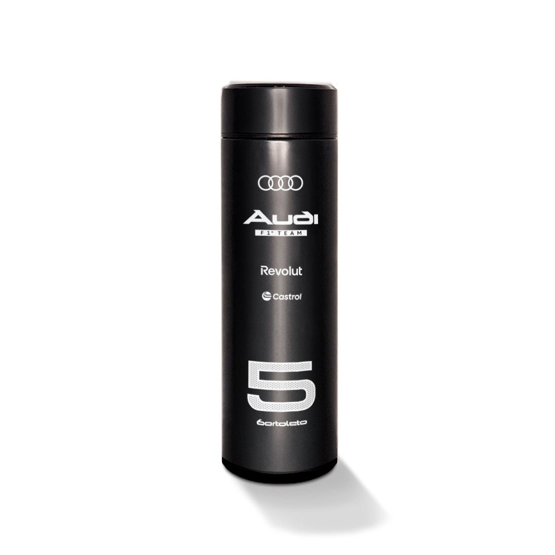 Garrafa Térmica Audi Bortoleto Preta Arte Branca