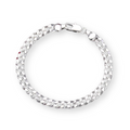 Holland 925 Silver Bracelet with Geometric Design and 7mm Zircon