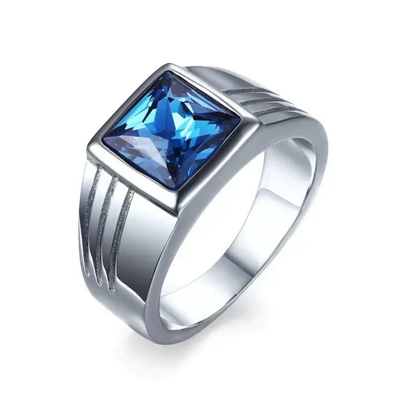 Men's Ring with Zircon Stone