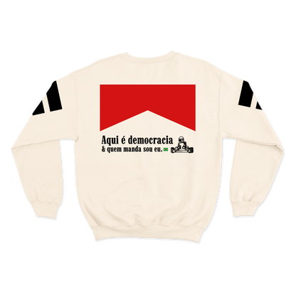 Moletom Careca Democracia Retrô Off White