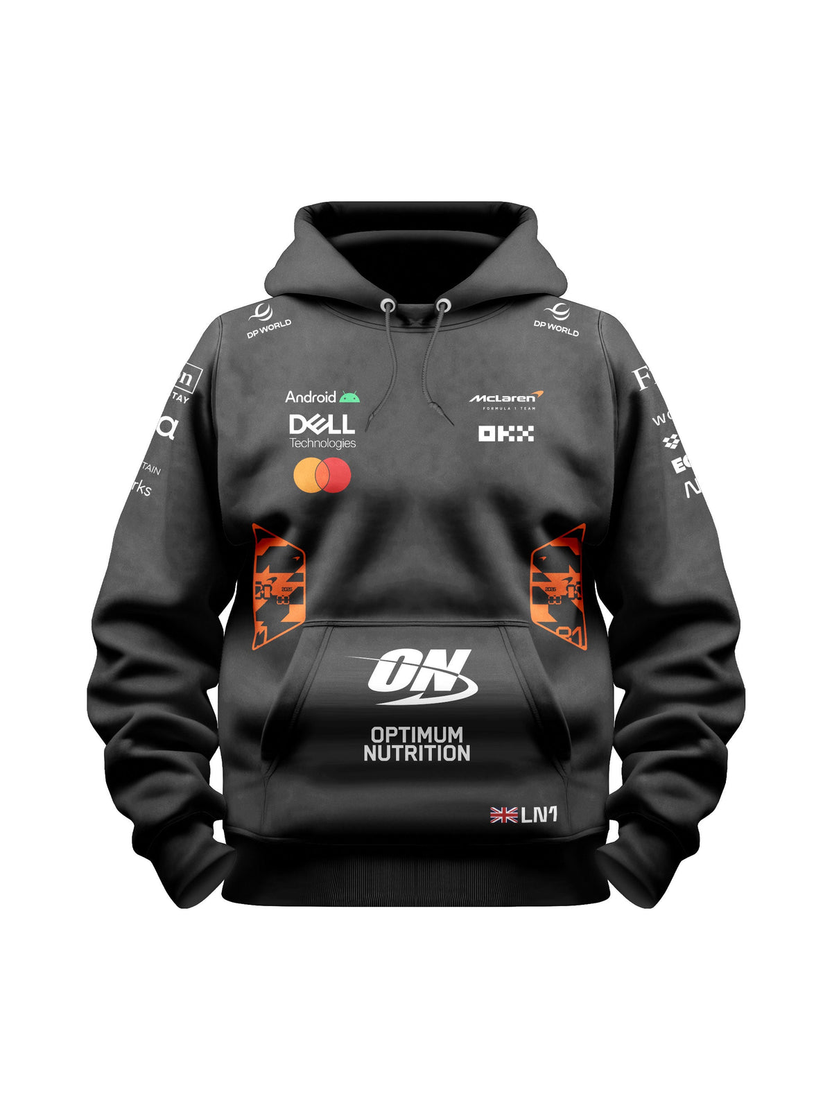 Moletom Canguru Lando Norris McLaren F1 2026 Preto