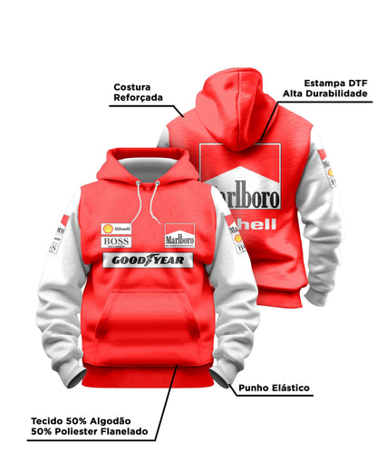 Moletom Canguru McLaren Marlboro Retrô Vermelho
