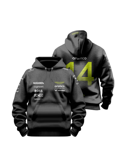 Moletom Canguru Aston Martin Fernando Alonso 2025 Preto