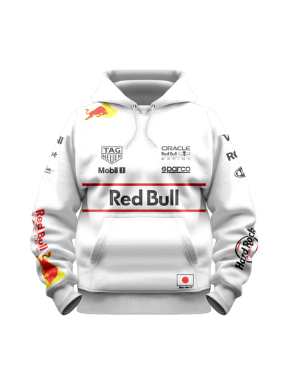 Moletom Canguru Edição Especial Japão Red Bull Branco 2025