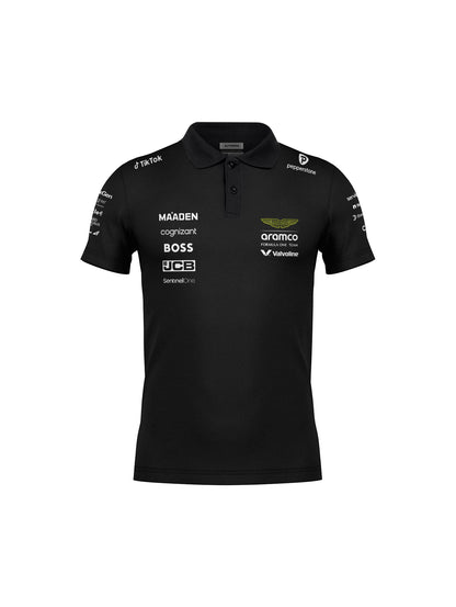 Camiseta Polo Aston Martin Equipe Preto 2025
