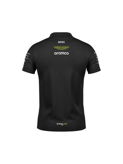 Camiseta Polo Aston Martin Equipe Preto 2025