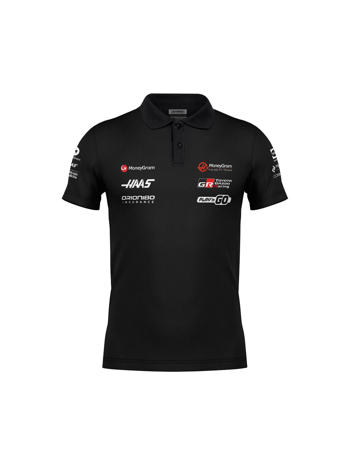 Camiseta Polo Haas Haas Preto 2025