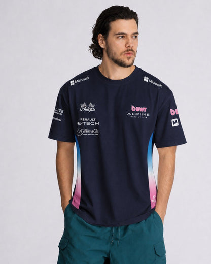 Camiseta Algodão Alpine Equipe Azul Marinho 2025