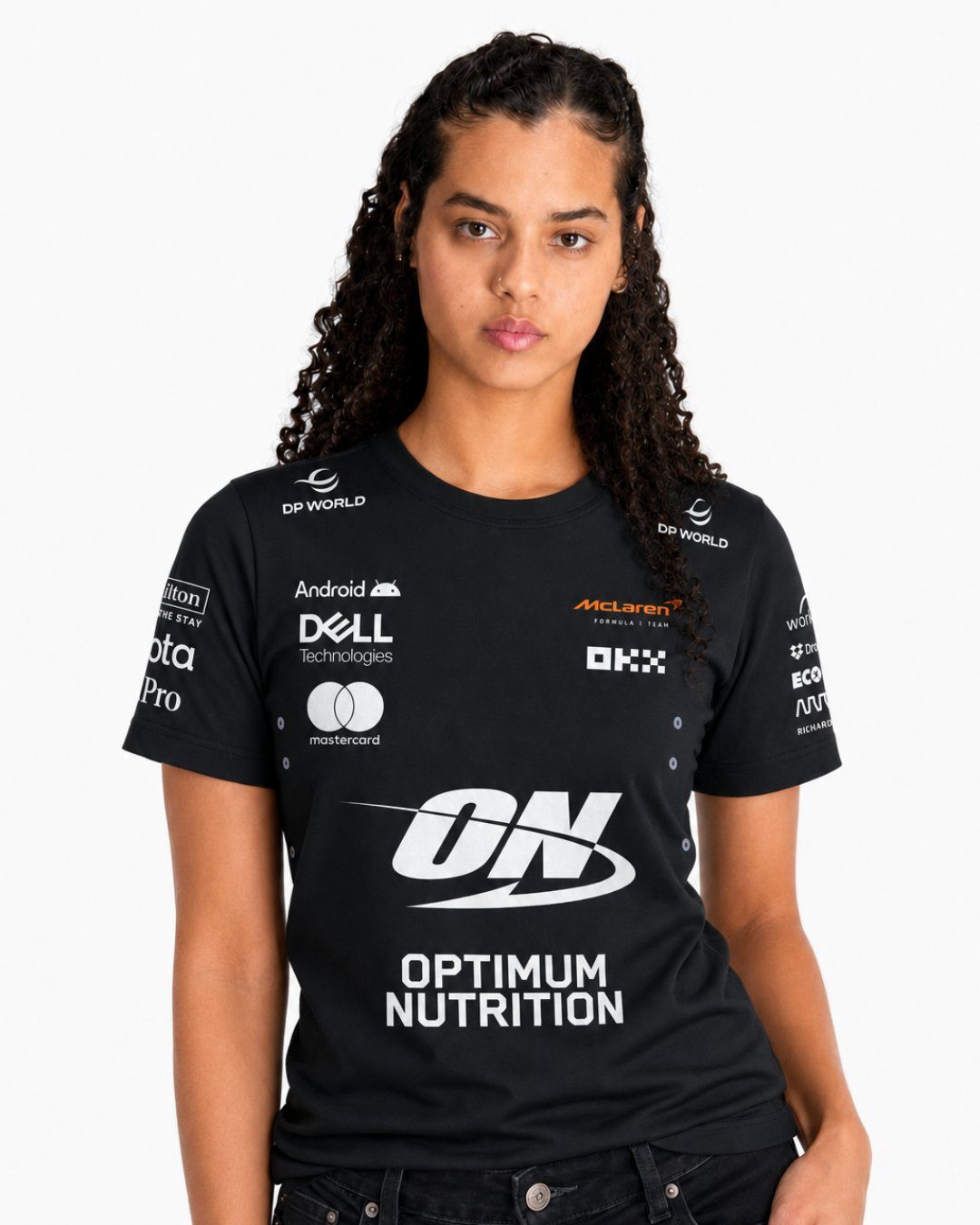 Camiseta Algodão Mclaren Equipe Preto 2025