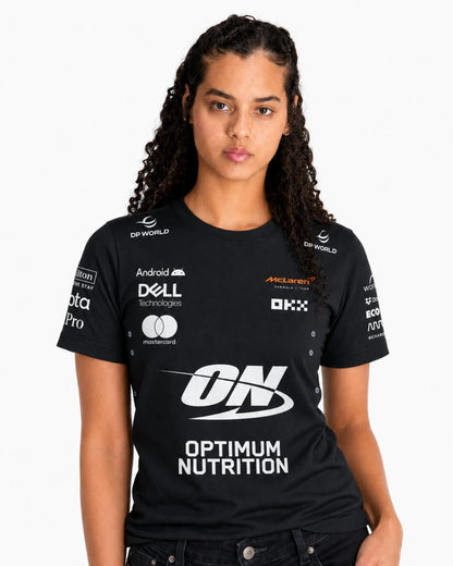 Camiseta Algodão Mclaren Equipe Preto 2025