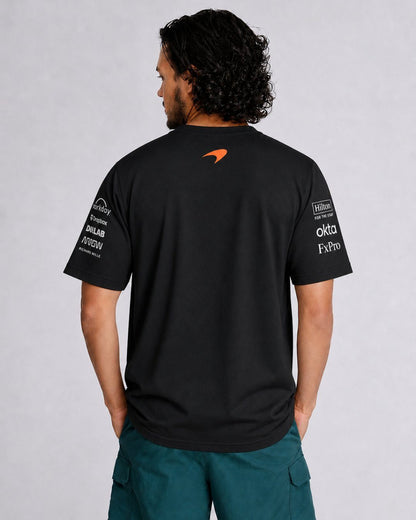 Camiseta Algodão Mclaren Equipe Preto 2025
