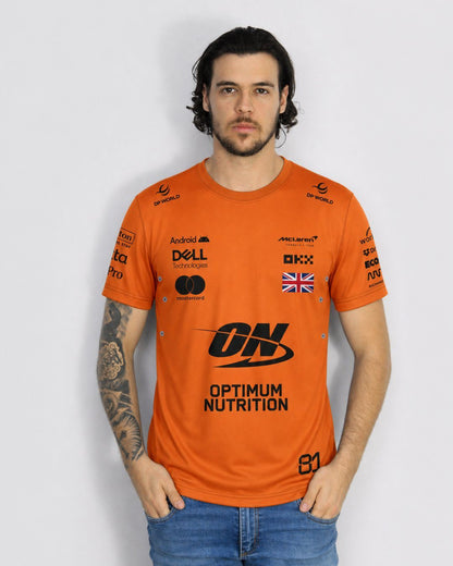 Camiseta Algodão Mclaren Oscar Piastri Laranja 2025