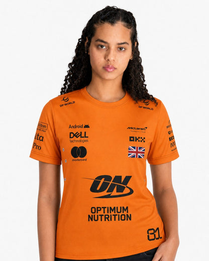 Camiseta Algodão Mclaren Oscar Piastri Laranja 2025