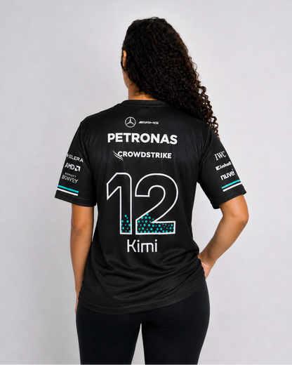 Camiseta Algodão Mercedes Kimi Antonelli Preto 2025
