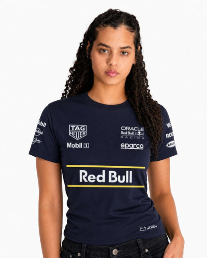 Camiseta Algodão Red Bull Verstappen Las Vegas 2025