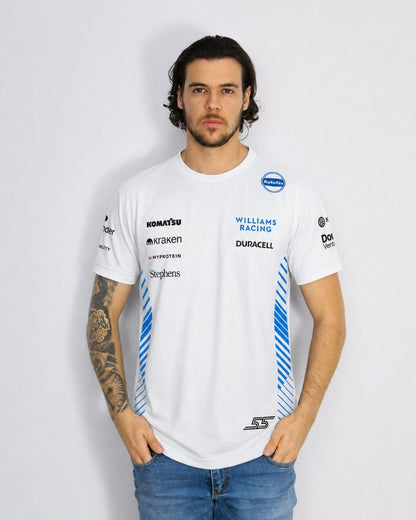 Camiseta Algodão Williams Carlos Sainz Branco 2025
