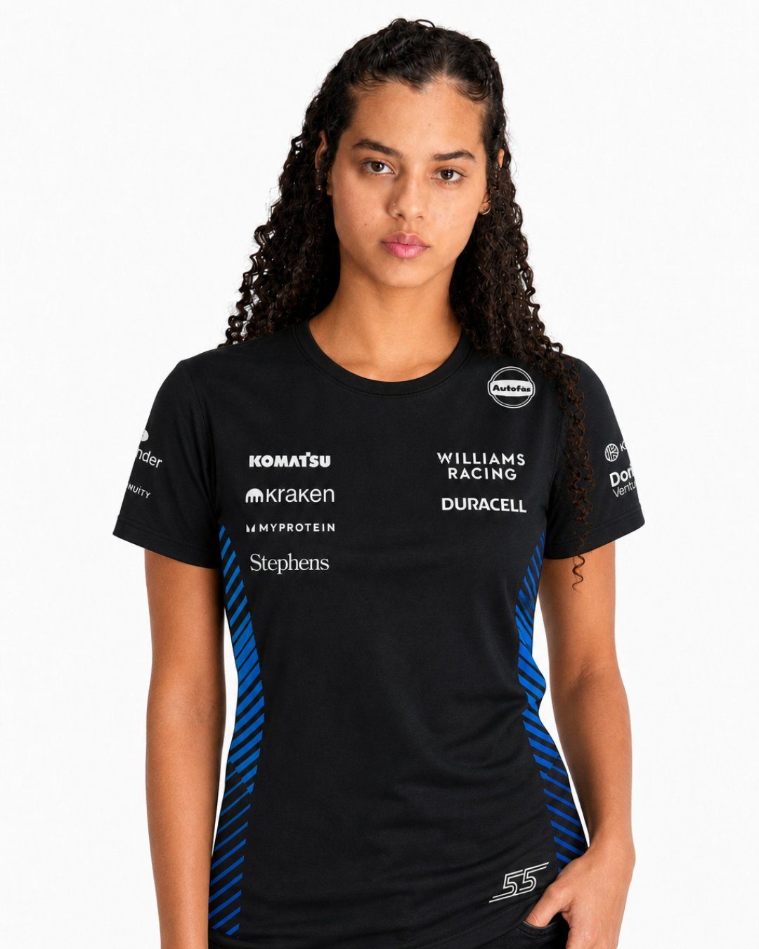 Camiseta Algodão Williams Carlos Sainz Preto 2025