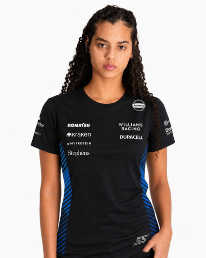 Camiseta Algodão Williams Carlos Sainz Preto 2025