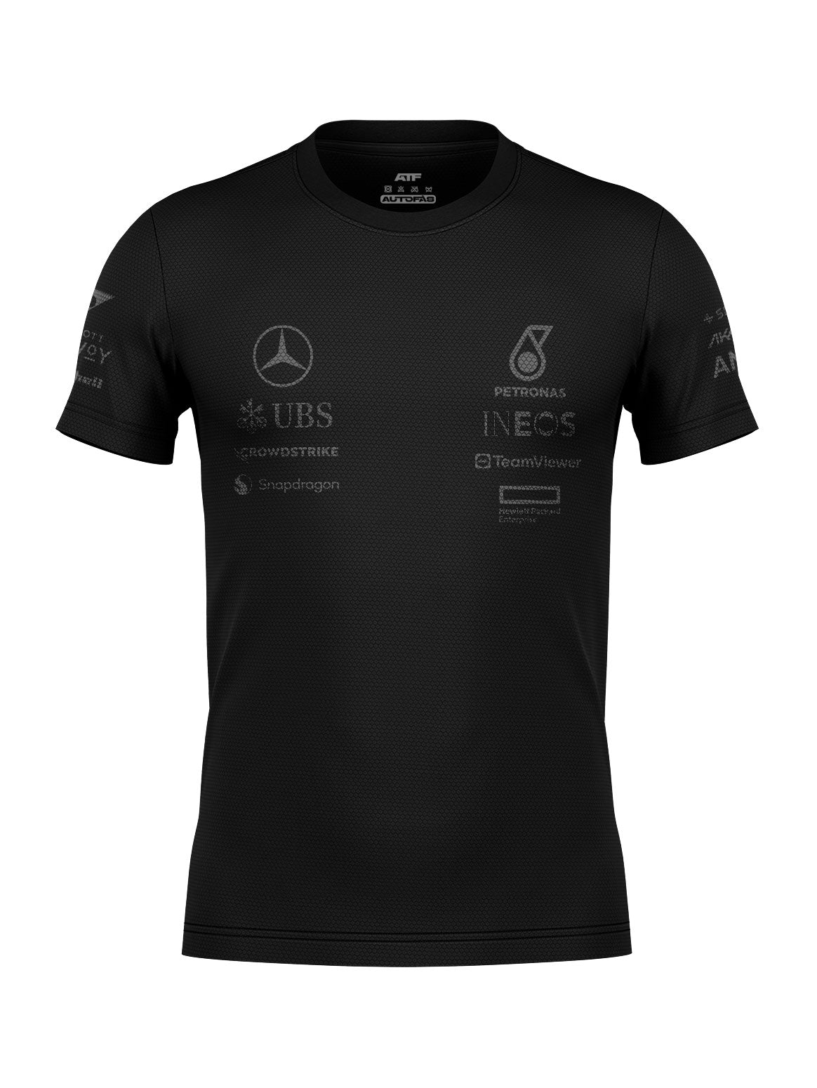 Camiseta DryFit  Mercedes 2024 All Black Lewis Hamilton